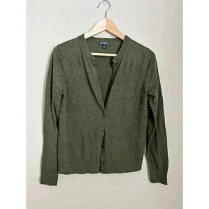 J. Crew‎ Mercantile Olive Cotton Cardigan Size Small